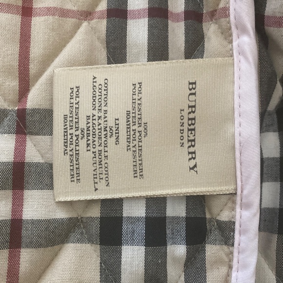 Burberry London Pink Quilted Plaid Nova Check Lined Jacket - Picture 4 of 6